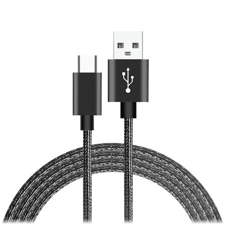 Volt Plus USB A To Type C Braided Cable 6ft Black